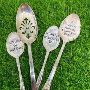 Customized vintage silverware #handstamped #silverware #silverplated #vintage